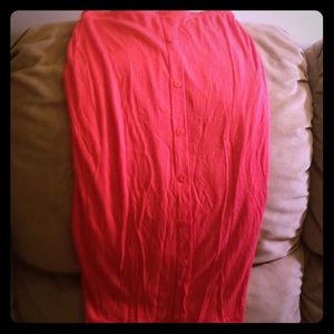 Red pencil skirt